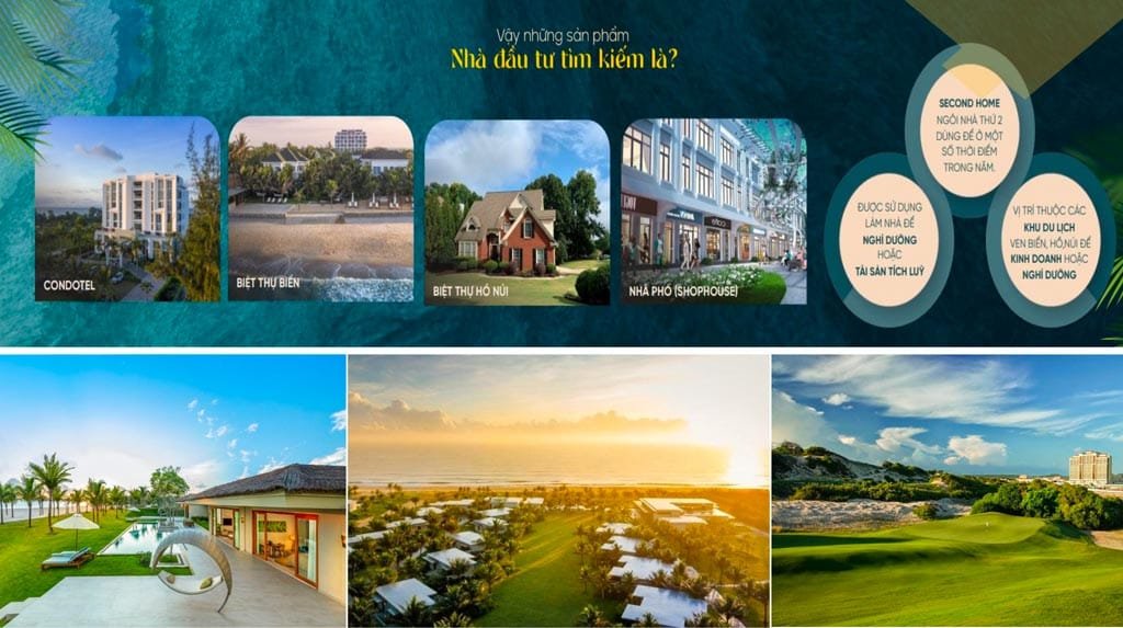 Các dòng sản phẩm có trong dự án Maia Resort Hồ Tràm